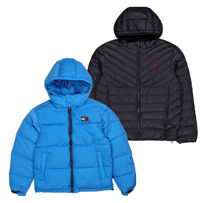 Women's Jackets with Adjustable Features-25x RALPH LAUREN TOMMY HILFIGER PUFFER JACKETS Women's Jackets with Adjustable Features-25x RALPH LAUREN TOMMY HILFIGER PUFFER JACKETS