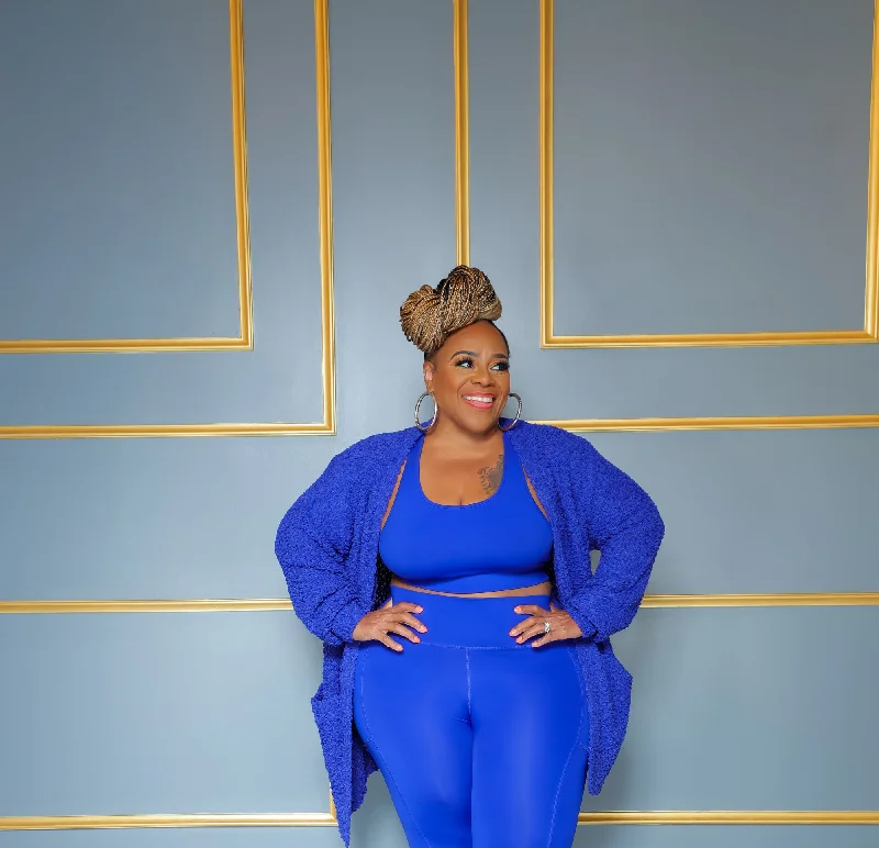 Kimono for Beach Fashion-Royal Blue Popcorn Cardigan