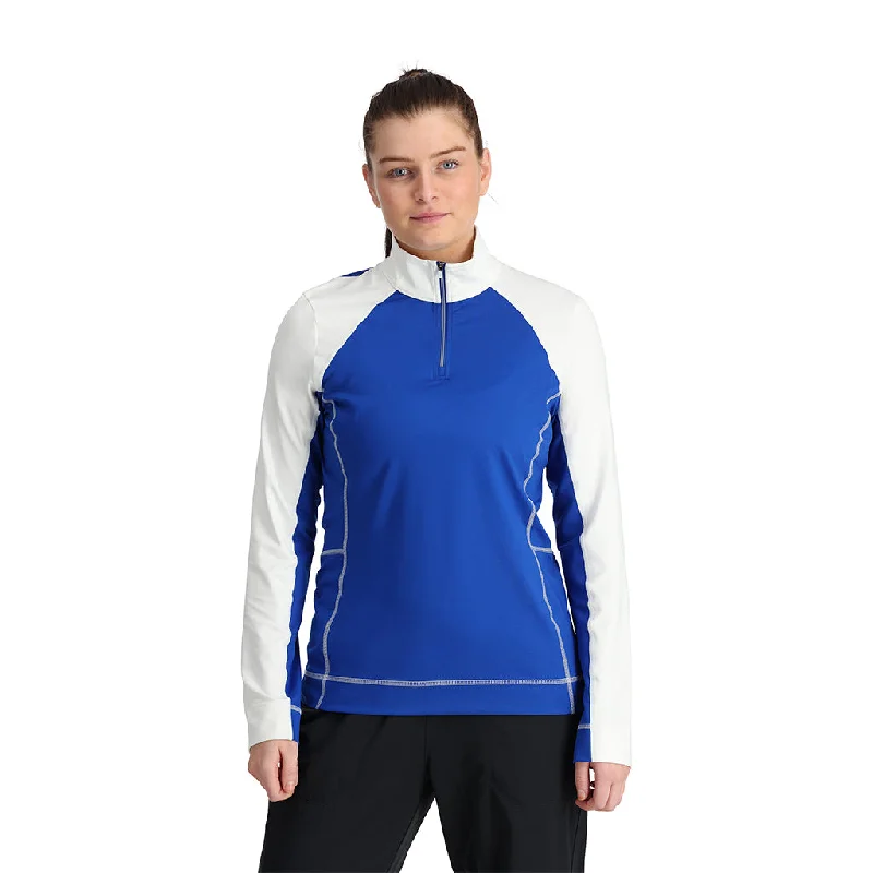 Women's Down Coat with Soft Shell-Womens Savona Half Zip - Electric Blue