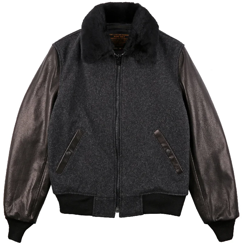 Women's Jackets for Luxury Look-B-15 -  Bomber Jacket - Dark Grey