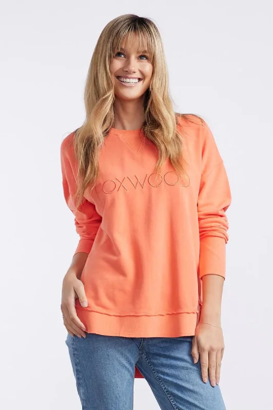 Women's Sweatshirts for Casual Outings -Simplified Sweatshirt - Peach