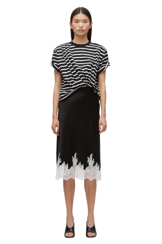 Formal Slip Dress -Satin Pink Slip Dress for Wedding -Striped Draped T-Shirt Slip Combo Dress In Black Multi Stripe Formal Slip Dress -Satin Pink Slip Dress for Wedding -Striped Draped T-Shirt Slip Combo Dress In Black Multi Stripe