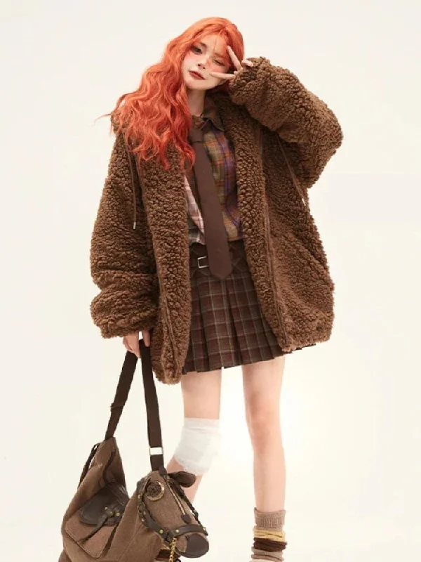 Women's Jackets with Zip-Front Design-Teddy Bear Jacket