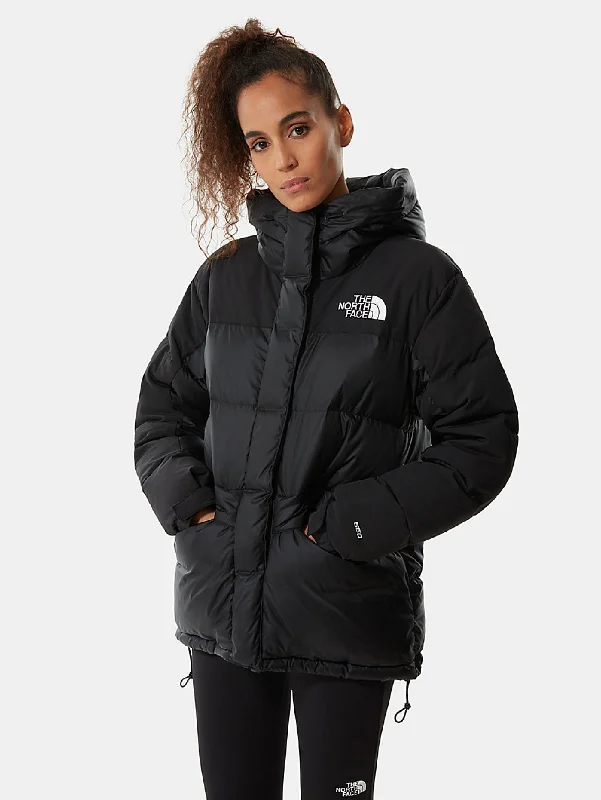 Women's Slim Fit Down Coat-Piumino Oversize con Cappuccio Nero