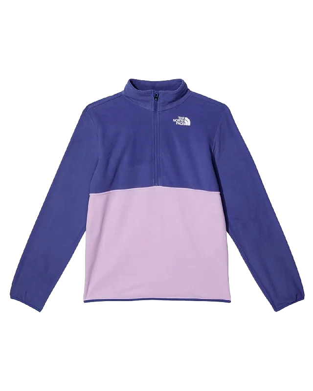 Women's Jackets for Modern Fit-The North Face Teen Glacier 1/4 Zip Pullover - Cave Blue Women's Jackets for Modern Fit-The North Face Teen Glacier 1/4 Zip Pullover - Cave Blue