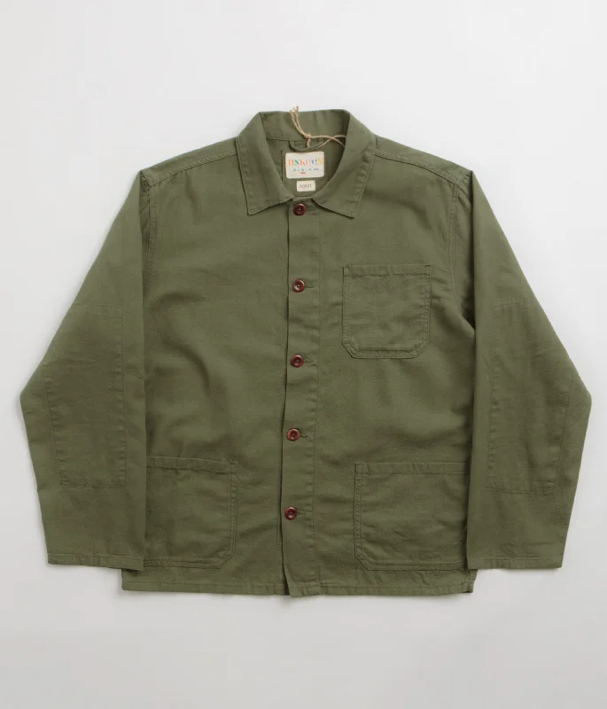 Women's Jackets for Hiking-Uskees 3001 Buttoned Overshirt - Coriander