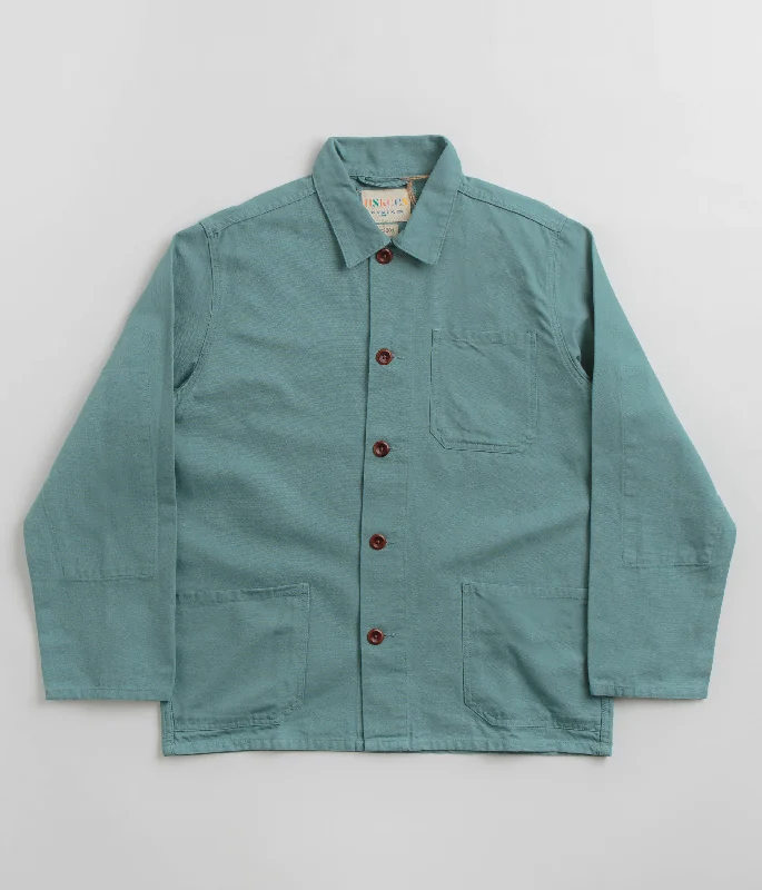 Women's Jackets with Simple yet Elegant Design-Uskees 3001 Buttoned Overshirt - Eucalyptus Women's Jackets with Simple yet Elegant Design-Uskees 3001 Buttoned Overshirt - Eucalyptus