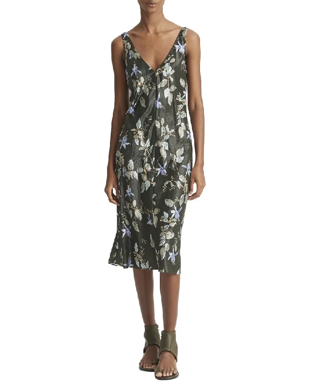 Pink Slip Dress for Casual -Casual Slip Dress for Summer -Vince Bellflower Slip Dress Pink Slip Dress for Casual -Casual Slip Dress for Summer -Vince Bellflower Slip Dress