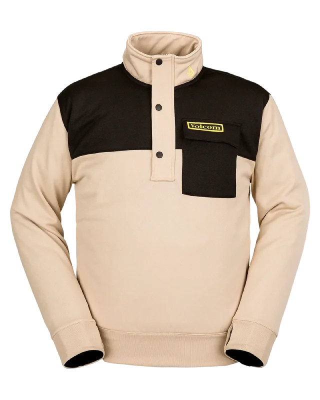 Women's Jackets with Breathable Material-Volcom She 2 P/O Fleece - Khakiest