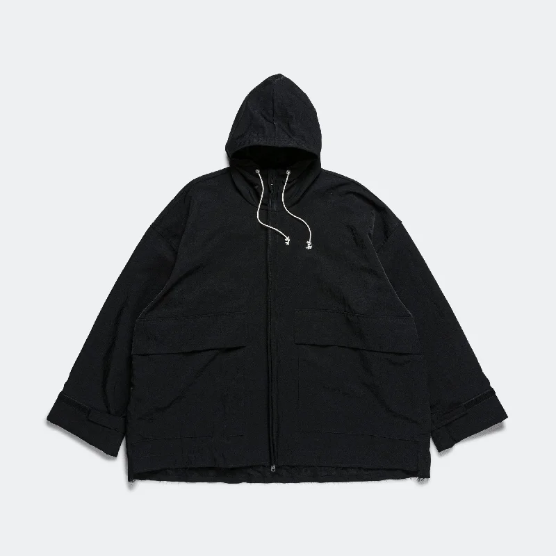 Women's Jackets for Modern Casual Style-XXL Outdoor Jacket - Black WR Nylon