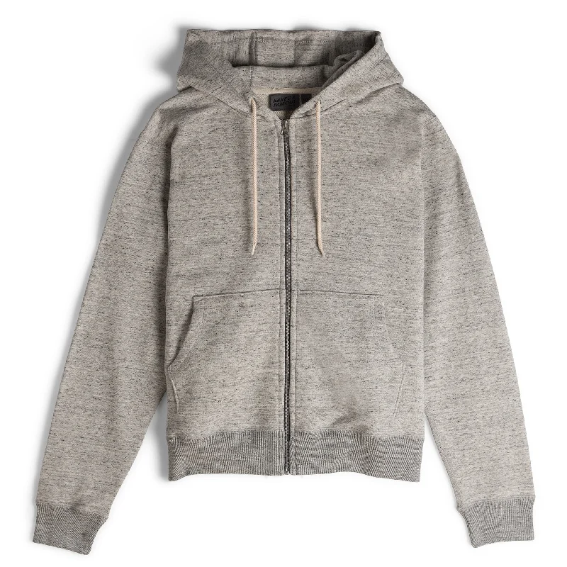 Women's Hoodies for Trendy Activewear Style -Zip Hoodie - Heavyweight Terry - Grey