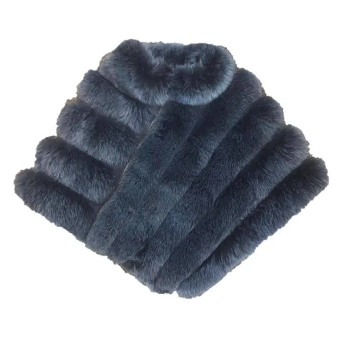 Women's Cloak for Street Fashion-Zippered Fox Poncho