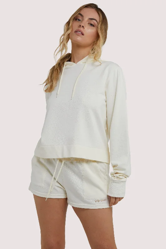 Women's Hoodies with Ribbed Hem for Style -Hooded Top