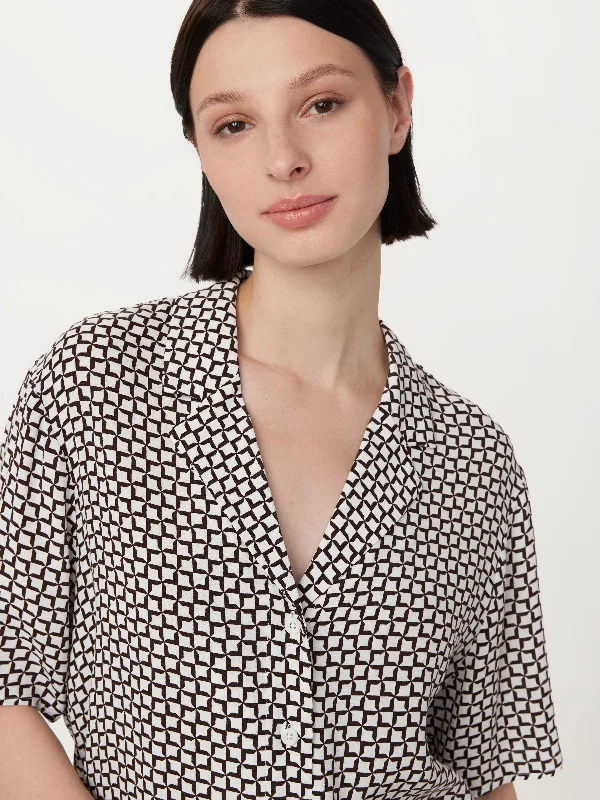 Women's Casual Blouses -The Fluid Camp Collar Blouse in White