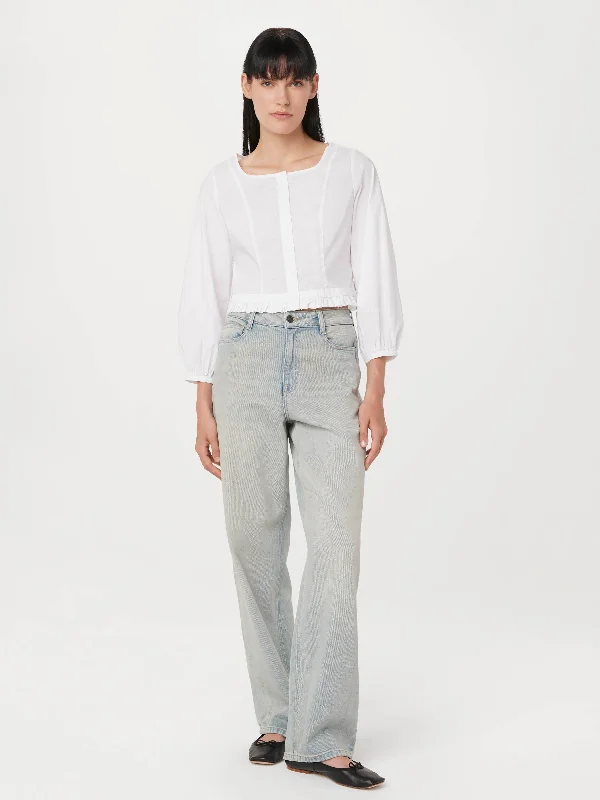 Women's Shirts -The Poplin Blouse in White