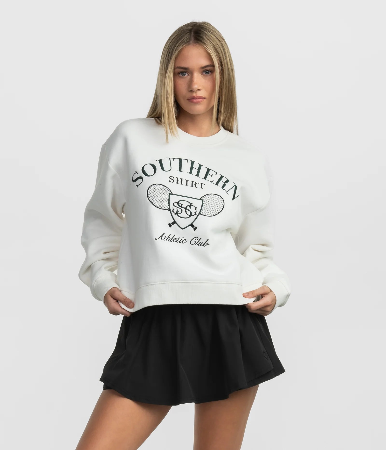 Women's Cable Knit Sweater-Southern Shirt Club SSCO Sweatshirt - Sugar Swizzle