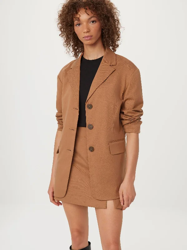 Women's Blazers with Floral Detail -The Relaxed 3-Button Blazer in Nutmeg