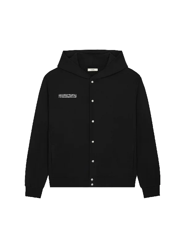 Women's Embellished Hoodies for Special Occasions -Womens 365 Midweight Snap Button Hoodie—Twilight Black Women's Embellished Hoodies for Special Occasions -Womens 365 Midweight Snap Button Hoodie—Twilight Black
