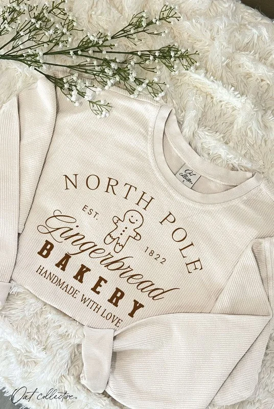 Women's Lightweight Pullover Sweater for Fall-North Pole Cropped Thermal Vintage Pullover