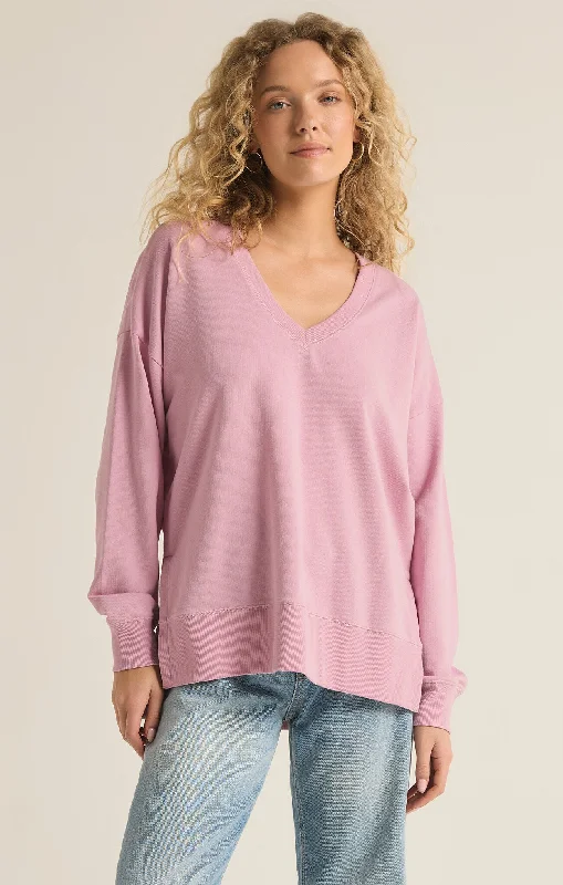 Women's Sweater for Long-lasting Wear-Z Supply Modern V-Neck Weekender