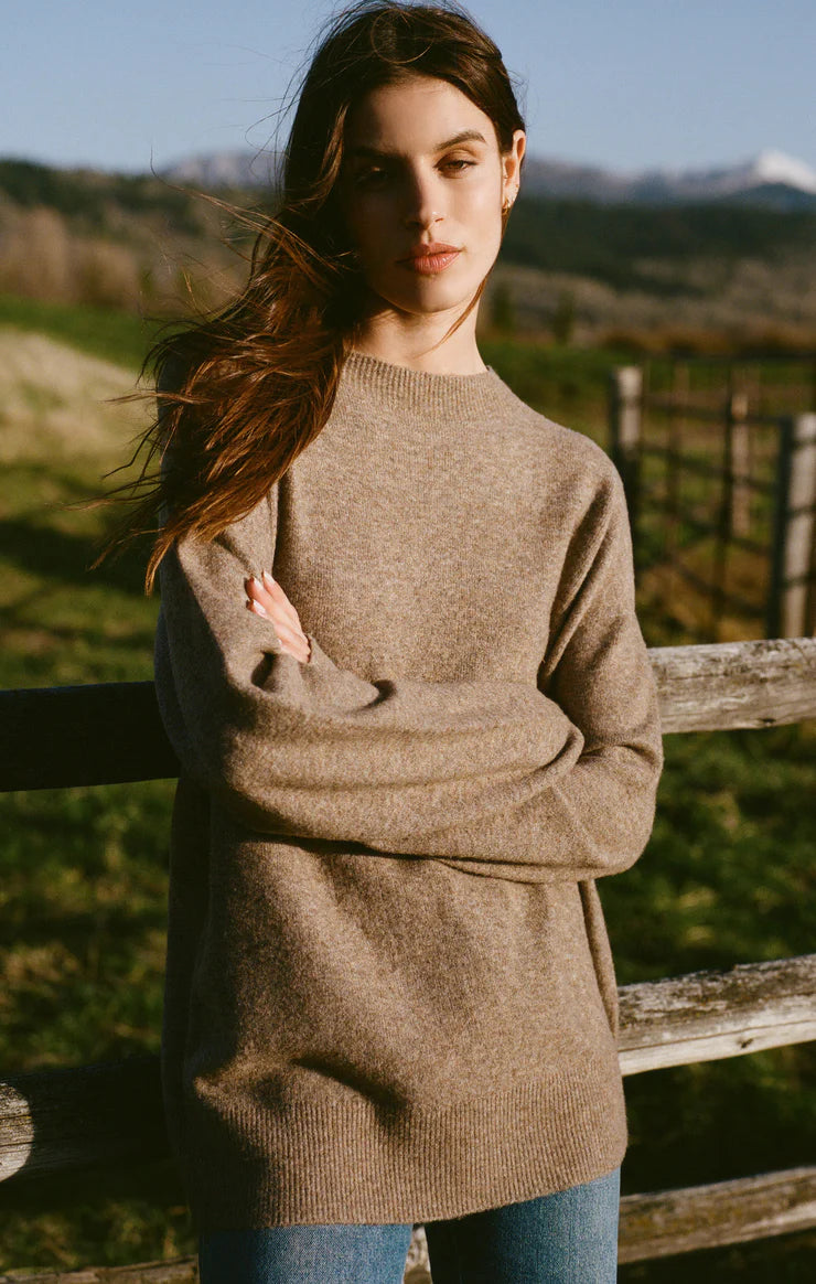 Women's Sweater for Christmas-Z Supply Gia Crew Neck Sweater