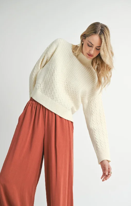 Women's High-neck Sweater-Sadie And Sage Liss Turtleneck Sweater