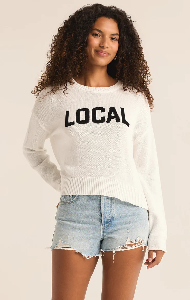 Women's Sweater with Geometric Patterns-Z Supply Sienna Local Sweater