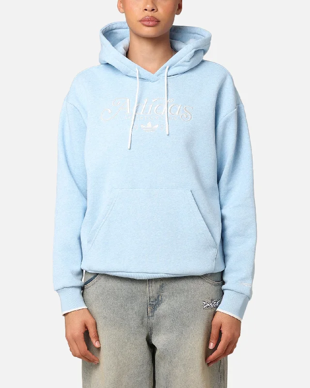 Women's Hoodies with Colorblock Design -Adidas Women's Graphic Hoodie Clear Sky Mel