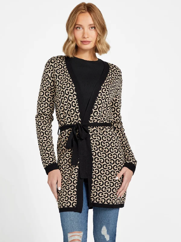 Women's Sweater for Evening Dinner-Alexa Logo Cardigan