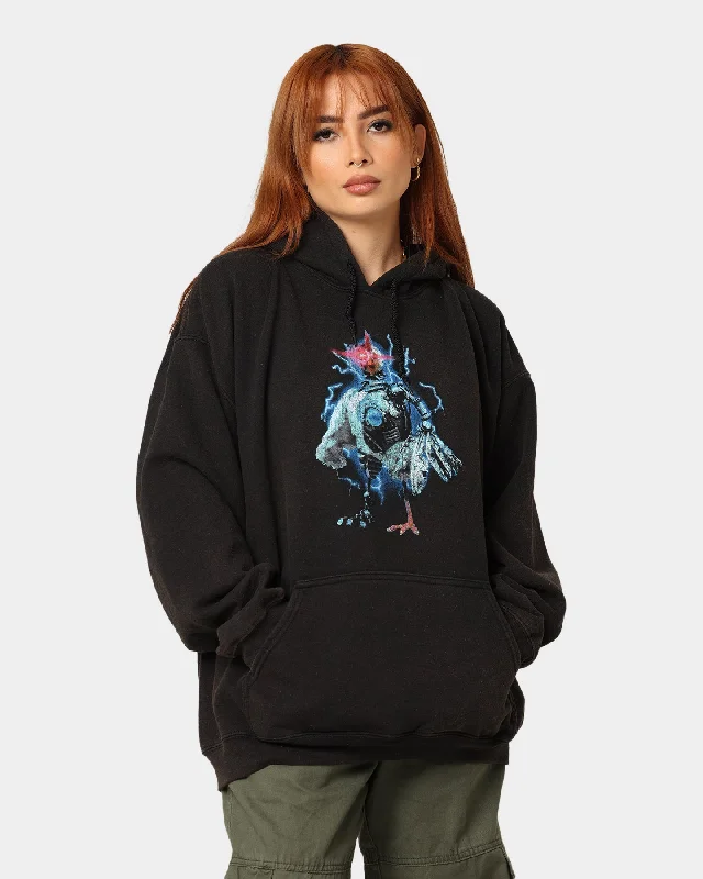 Women's Slim Fit Hoodies for Modern Look -American Thrift X Robot Chicken Robot Chicken Vintage Hoodie Black Wash Women's Slim Fit Hoodies for Modern Look -American Thrift X Robot Chicken Robot Chicken Vintage Hoodie Black Wash