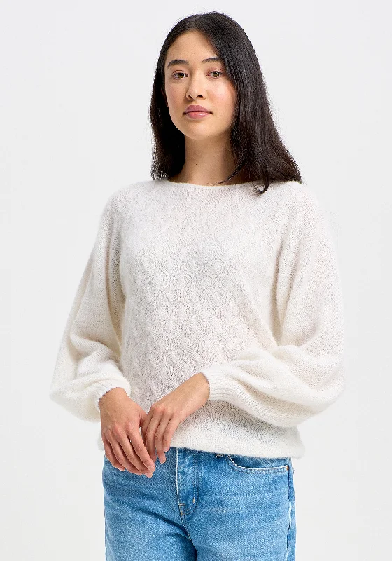 Women's Sweater with Lace Knit-Amira Sweater