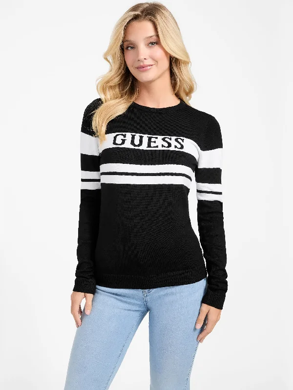 Women's Sweater with Fuzzy Knit-Arisa Crewneck Sweater