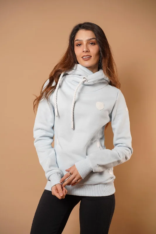 Women's Hoodies for Running in the Cold -Artemis White Cloud Hoodie