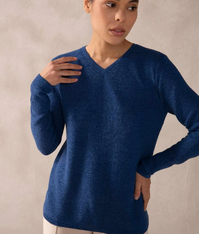 Women's Sweater for Busy Days-Baby Alpaca Basic Sweater