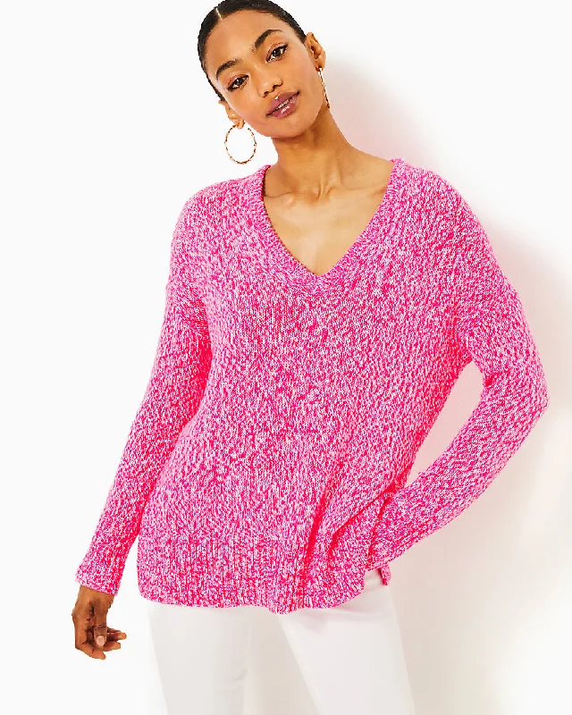 Women's Sweater with Drop Shoulders-Bedford Sweater