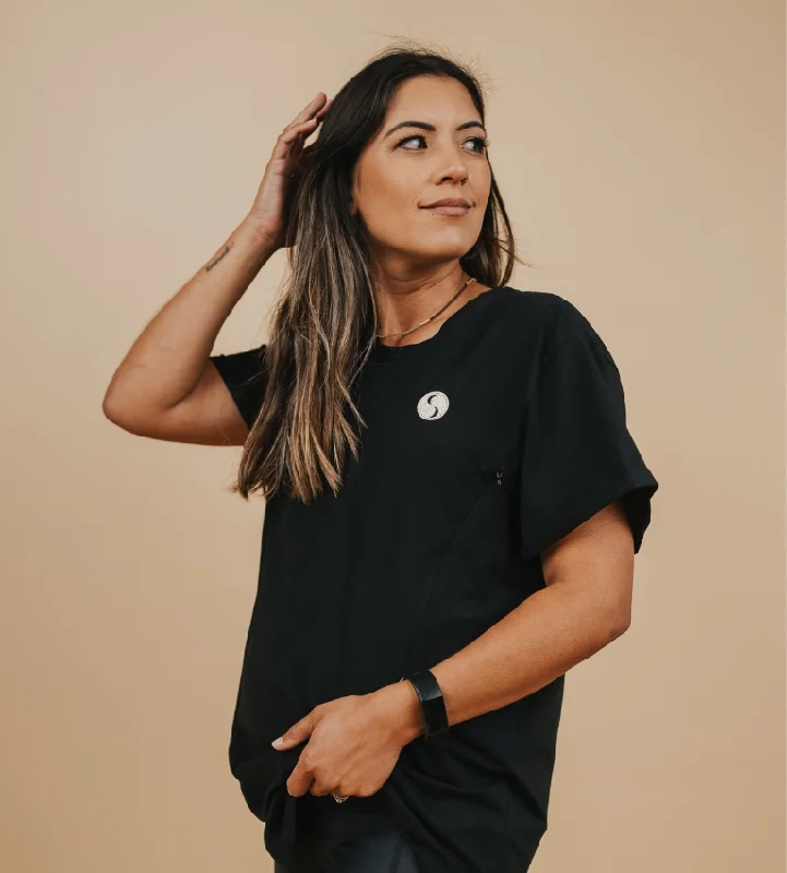 Women's Knit Crop Top -Breastfeeding T-Shirt - Charlotte Tee