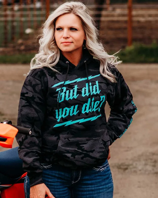 Women's Hoodies with Chic Detailing -But Did you Die Unisex Hoodie Camo