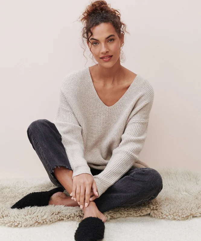 Women's Sweater with Solid Colors-Cabin Sweater