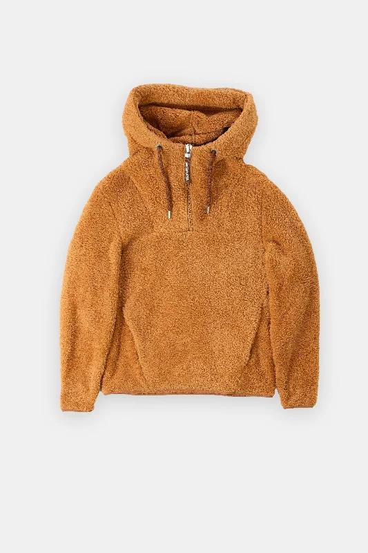 Women's Hoodies with Neon Accents for Bold Look -Cara Supersoft Sherpa in Cookie
