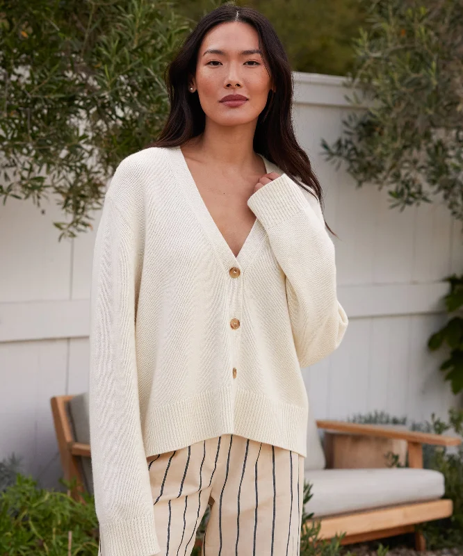 Women's Sweater for Relaxed Weekends-Cashmere Colette Cardigan