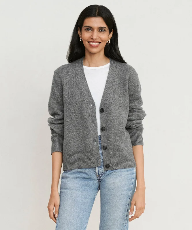 Women's Sweater with Sweatshirt Design-Cashmere Colette Cardigan