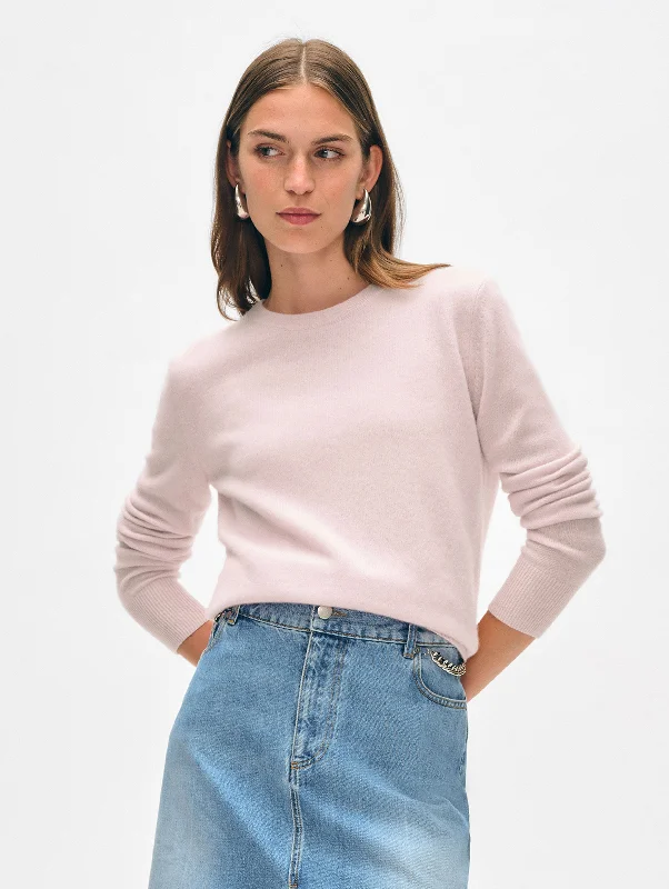 Women's Sweater for Trendy Office Look-Cashmere Crewneck