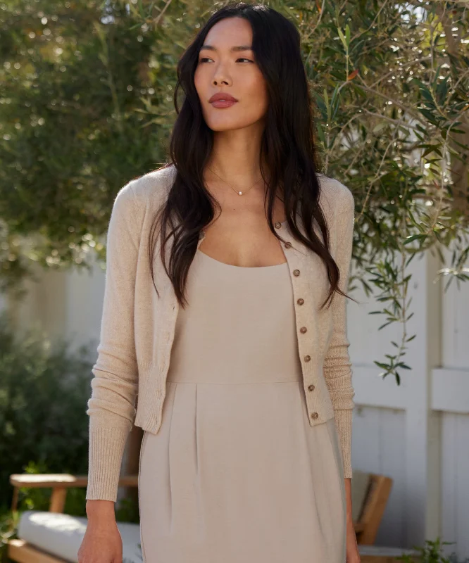 Women's Sweater with Wool and Cotton Blend-Cashmere Finley Cardigan