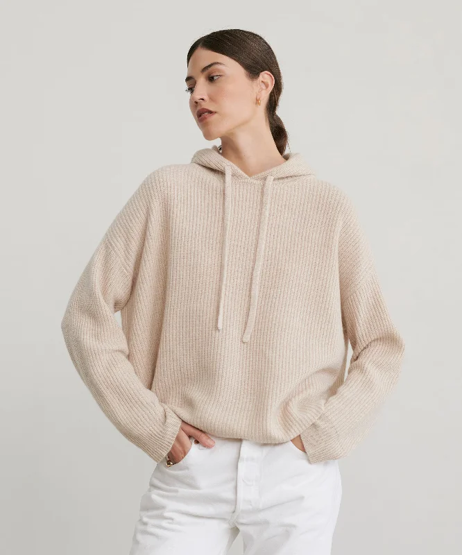 Women's Sweater for Festive Season-Cashmere Fisherman Hoodie