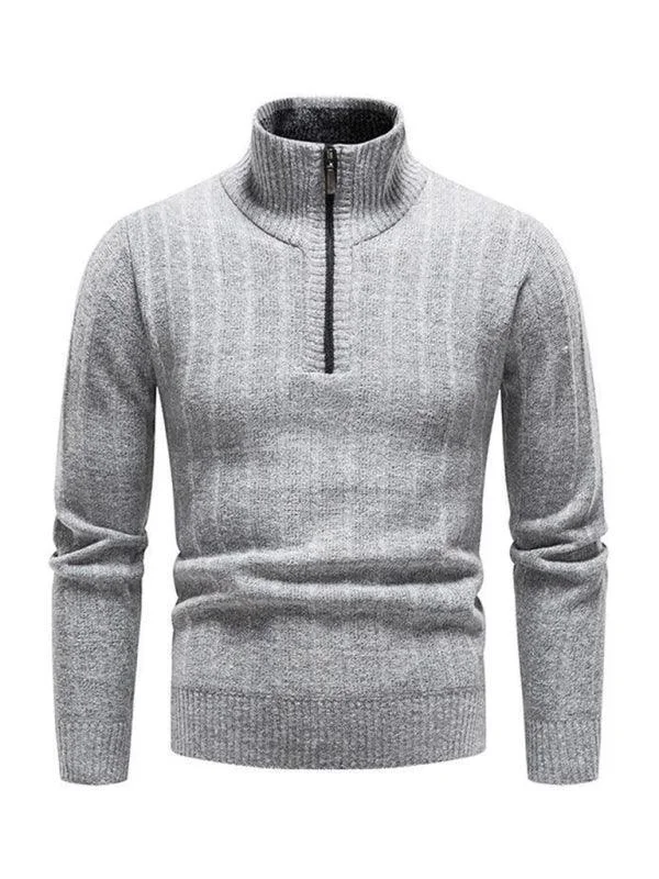 Women's Wool Knit Pullover Sweater for Winter Fashion-Stand Collar Zipper Men Pullover Sweater Women's Wool Knit Pullover Sweater for Winter Fashion-Stand Collar Zipper Men Pullover Sweater