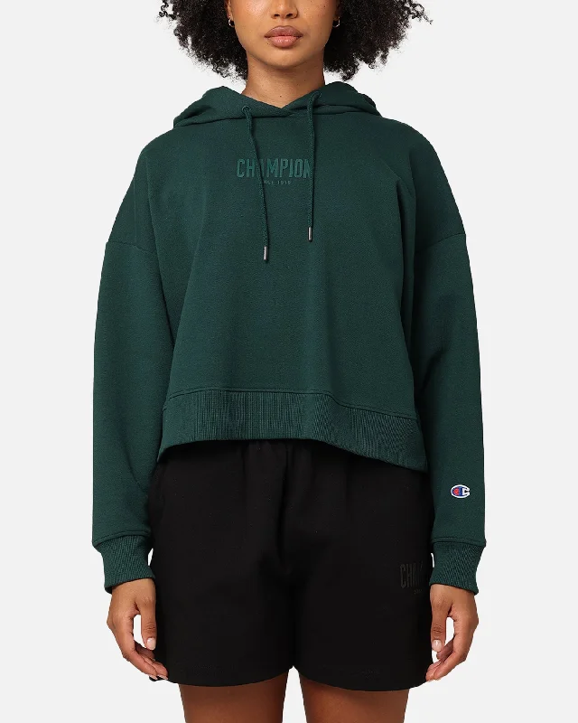 Women's Hoodies with Simple Design -Champion Women's Rochester Base Hoodie Cotton Forest Green Women's Hoodies with Simple Design -Champion Women's Rochester Base Hoodie Cotton Forest Green