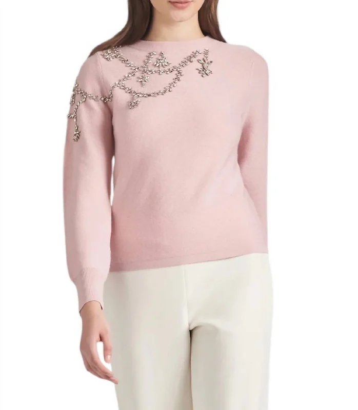 Women's Sweater with Earthy Tones-Charmaine Sweater In Pink