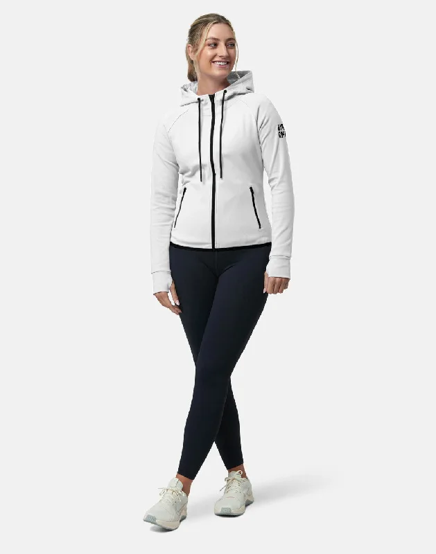 Women's Hoodies for Sports and Fitness -Chill Zip Hoodie in Ultra White