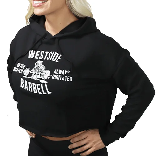 Women's Hoodies for Layering with Jackets -WSBB Women's Club Cropped Hoodie Black