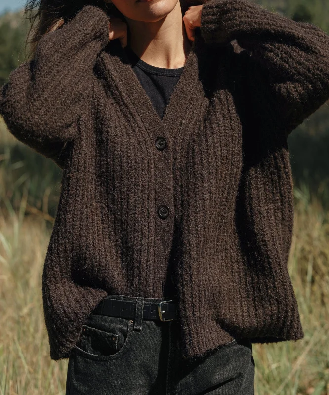 Women's Sweater with Loose Design-Cocoon Cardigan